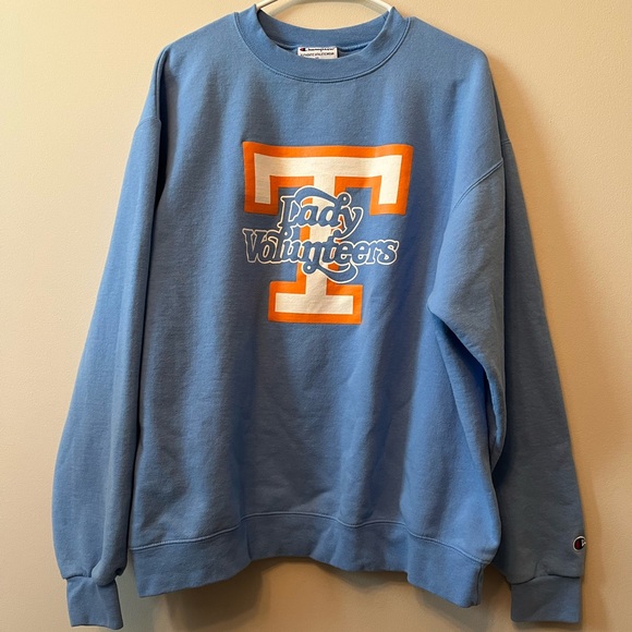 Tennessee Volunteers Lady Vols Champion Size XL Baby Blue Sweatshirt Crewneck ** - Picture 1 of 9